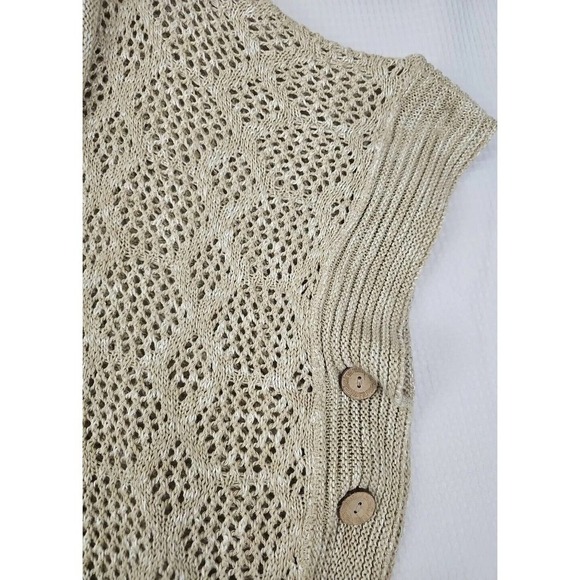 Two-One-Two New York ~Woman Size XL~ Beige Knit Cowl Neck Kimono Sweater Boho. - Picture 6 of 12